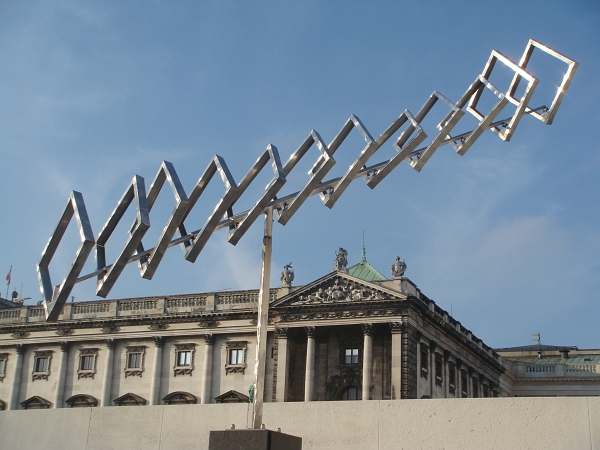 George Rickey: Oblique Column or Twelve Open Squares.